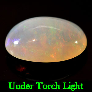 3.04 Ct. Oval Cabochon Natural Gemstone Multi Color Opal Unheated
