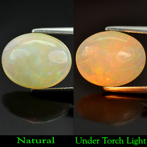 Unheated 5.96 Ct. Oval Cabochon Natural Multi-Color Play Of Colour Opal Gem