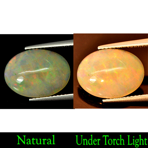 Natural Gem 3.59 Ct. Multi Color Play Of Colour Opal Oval Cabochon