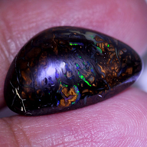 14.06 Ct. Free Form Cabochon Natural Multi Color Flashing Boulder Opal Gem