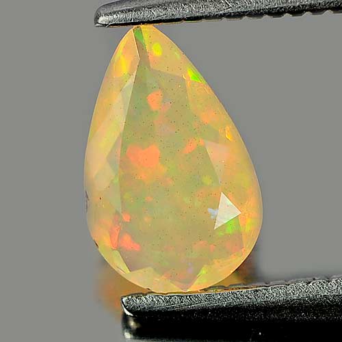 0.34 Ct. Good Pear Natural Gem Multi Color Play Of Colour Opal Unheated