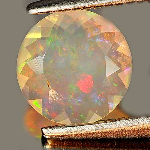 0.48 Ct. Round Natural Gem Multi Color Play Of Colour Opal Unheated