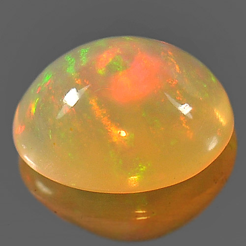0.43 Ct. Attractive Oval Cab Natural Gem Play Of Colour Multi Color Opal