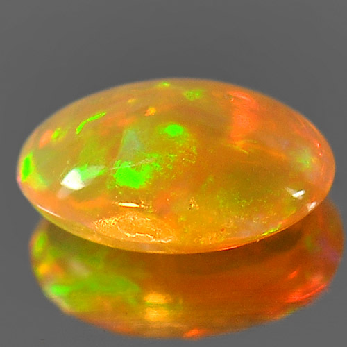 0.40 Ct. Oval Cab Natural Gem Play Of Colour Multi Color Opal Unheated
