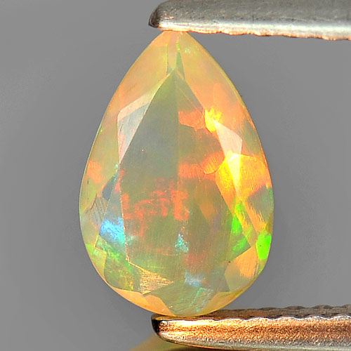 0.59 Ct. Calibrate Size Pear Natural Gem Multi Color Play Of Colour Opal