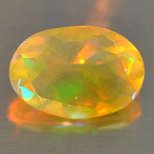 0.46 Ct. Oval Natural Gem Play Of Colour Multi Color Opal Unheated