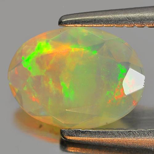 0.51 Ct. Good Cutting Oval Natural Gem Multi Color Play Of Colour Opal