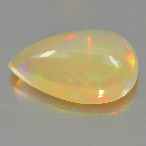 0.56 Ct. Good Pear Cabochon Natural Gem Multi Color Play Of Colour Opal