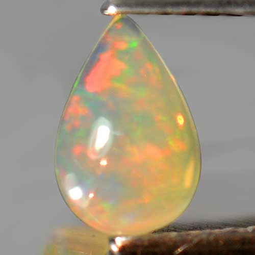 0.47 Ct. Attractive Pear Cab Natural Gem Multi Color Play Of Colour Opal