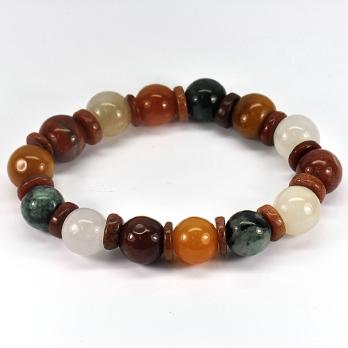 189.73 Ct. Natural Honey Color Jade Beads Bracelet Length 8 Inch.