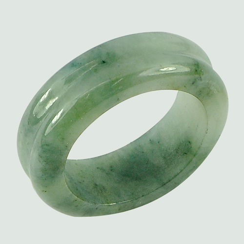 24.84 Ct. Ravishing Natural Green Jadeite Ring Size 8 Unheated