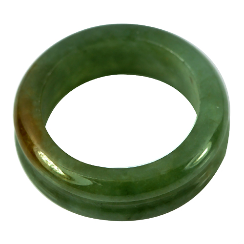 23.90 Ct. Good Natural Green Jadeite Ring Size 8 Unheated