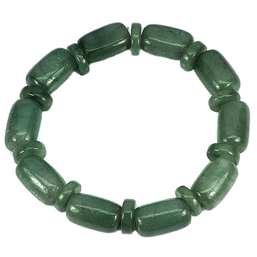 211.56 Ct. Natural Gemstones Green Color Jade Beads Bracelet Length 8 Inch.