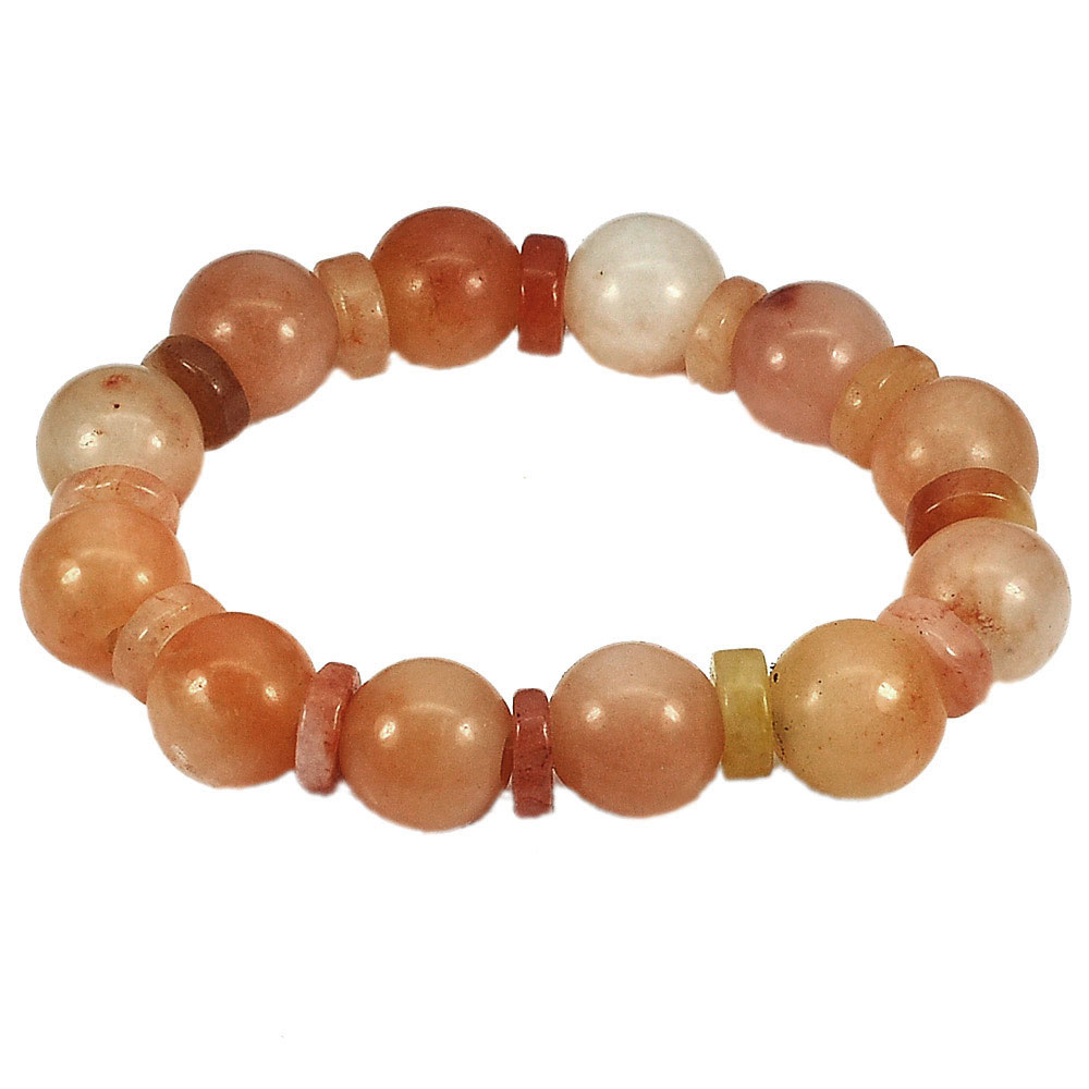 271.50 Ct. Natural Gems Multi-Color Honey Jade Beads Bracelet Length 8 Inch.