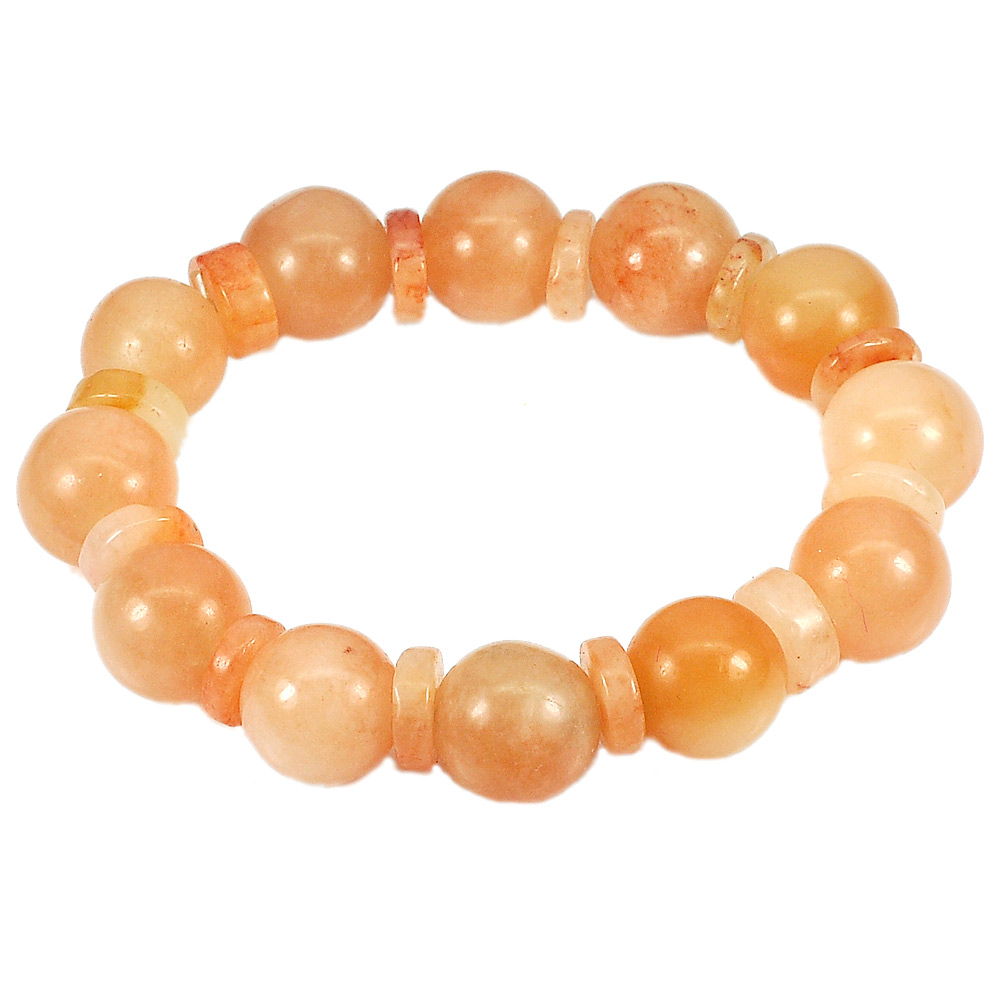 278.03 Ct. Natural Gems Multi-Color Honey Jade Beads Bracelet Length 8 Inch.