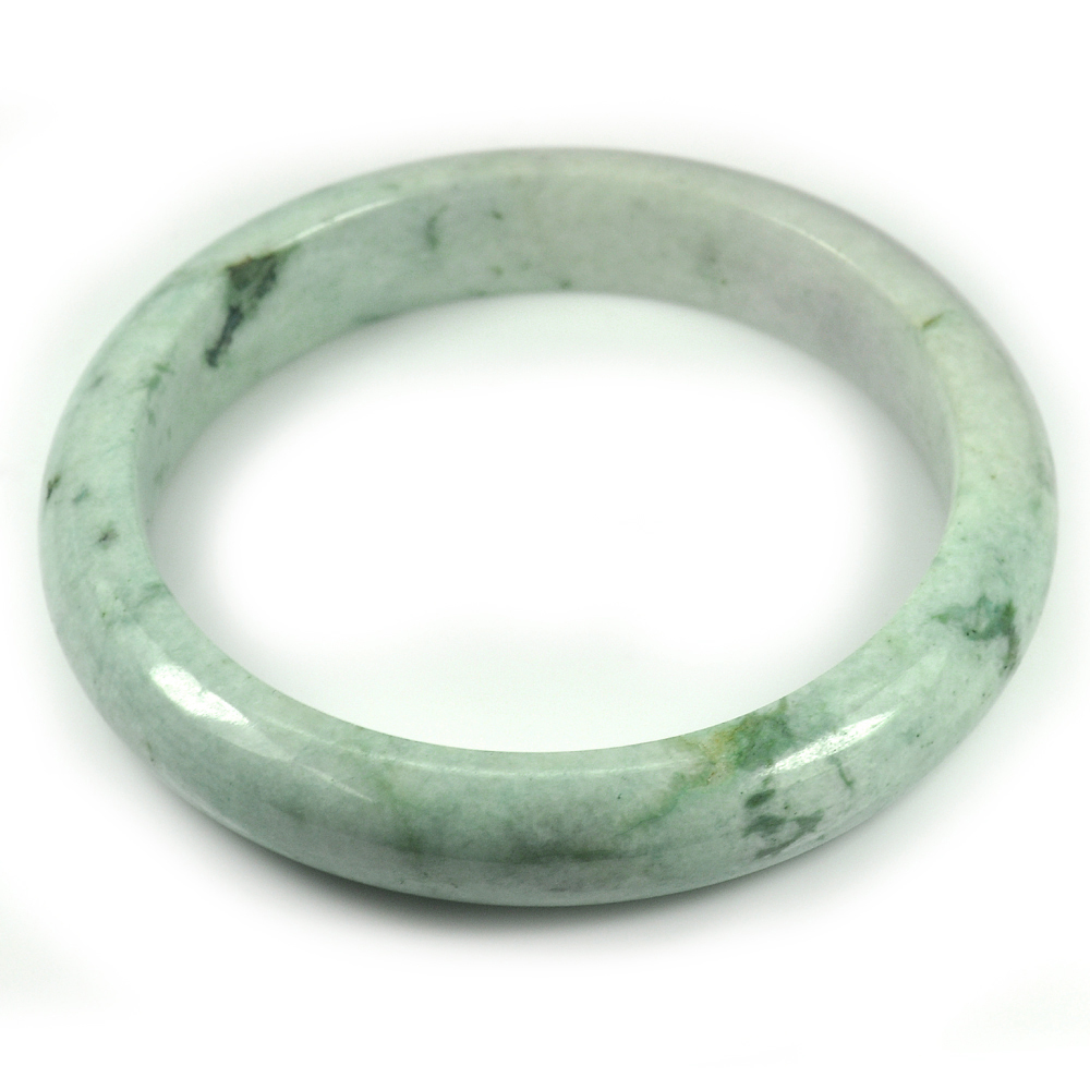 303.73 Ct. Natural Gemstone Multi-Color Jade Bangle Size 80x62x12 Mm. Unheated