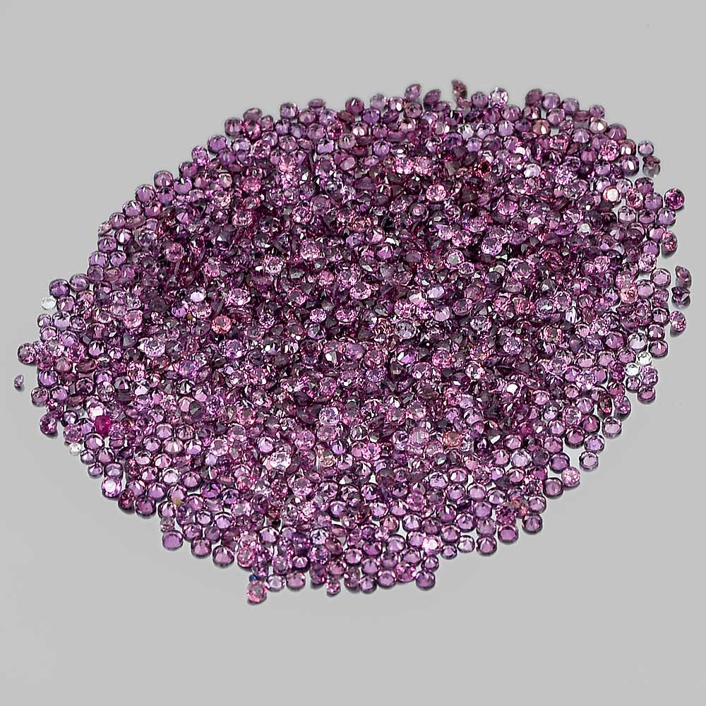 1 Ct / $7.00 Round Shape 2 Mm.Natural Gemstones Purple Pink Rhodolite Garnet