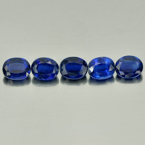2.71 Ct. 5 Pcs. Oval Shape Natural Gemstones Blue Kyanite Unheated