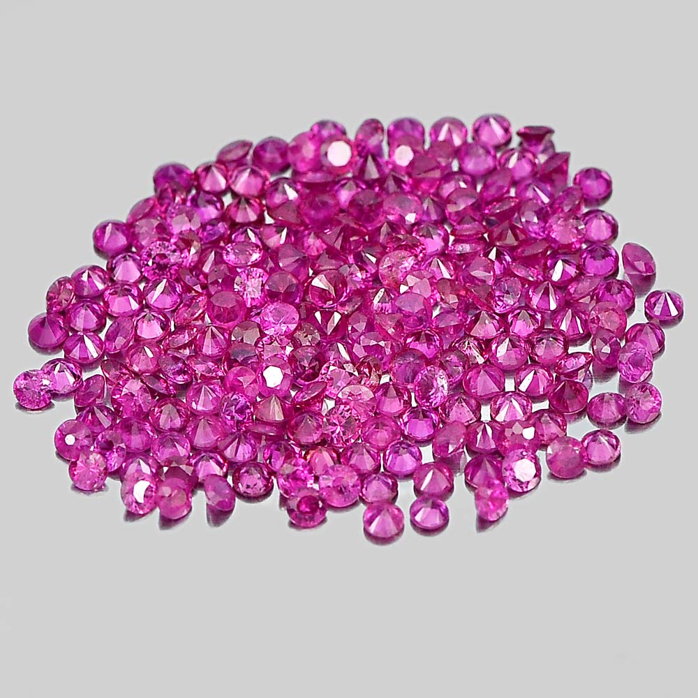1Ct. / $50.00 Size 1.7 Mm. Natural Gemstones Purplish Pink Ruby From Mozambique