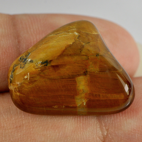 26.59 Ct. Good Natural Fancy Cabochon Tiger Eye Agate Unheated