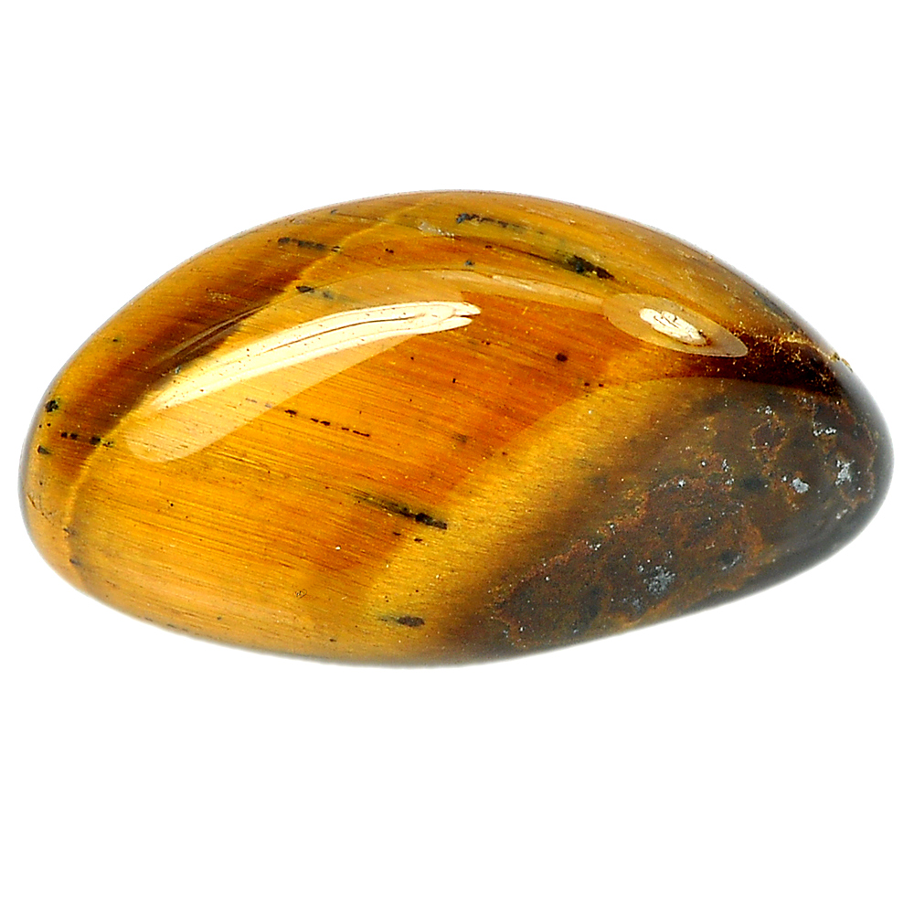 25.42 Ct. Natural Fancy Cabochon Yellow Tiger Eye Agate Madagascar Unheated